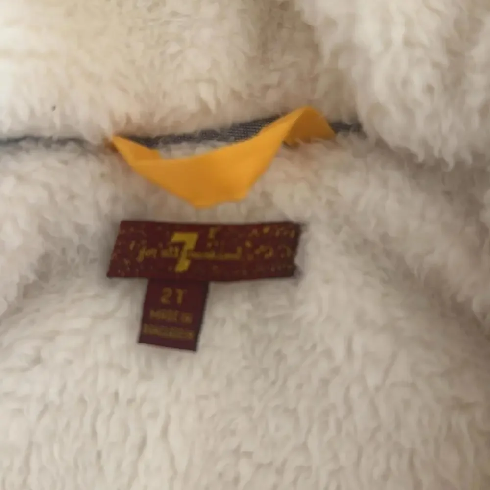 7 For All Mankind Yellow Plush Soft Puffy Coat Jacket Baby size 2T